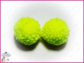 Pom Pons de Lã Amarelo Fluor