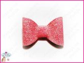 Laço de Tecido com Glitter Simples Light Pink - M