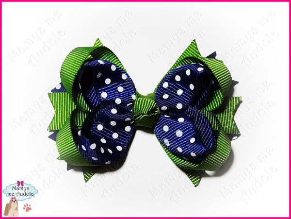 *Novo!! Laço Boutique Azul & Verde