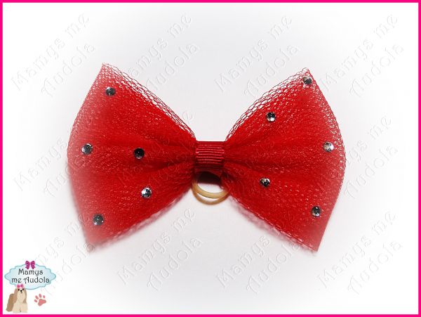 Lacinho de Tule Vermelho