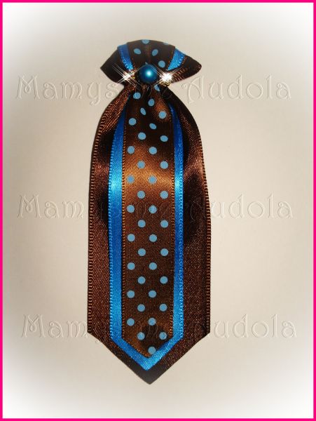 Gravata Marrom/Azul