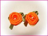 Flor Cetim Laranja Fluor