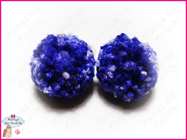 Pom Pons de Lã Roxo Mesclado