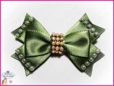 Laço Pearl Verde Militar