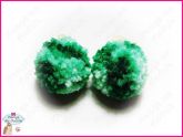 Pom Pons de Lã Verde Mesclado 1