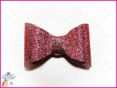 Laço de Tecido com Glitter Duplo Rose Pink - G