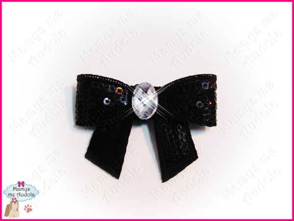 Laço de Paetê com Pontas Preto