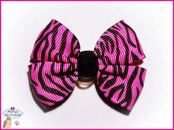 Laço Charme Zebra Rosa