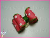 Resinado Duplo Rosa Poá - Croche Verde