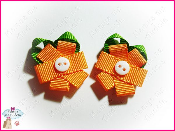 Flor Gorgurão Laranja