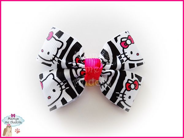 Laço Charme Hello Kitty - Zebra