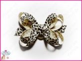 Litle Bow Animal Print - Creme