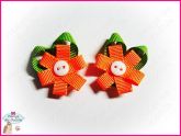 Flor Gorgurão Laranja Fluor