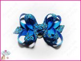 Litle Bow Animal Print - Azul