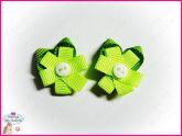 Flor Gorgurão Verde Fluor