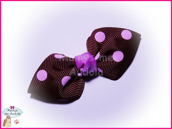 Novo!! Laço Pin Up Marrom Poá