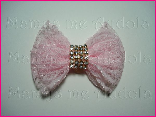 Laço de Renda Rosa Bebê