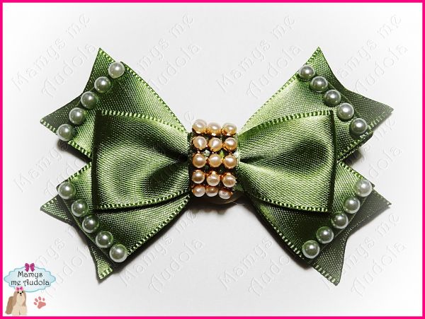 Laço Pearl Verde Militar