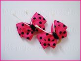 Laço Borboletas Pink/Preto