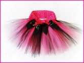 Saia de Tule Rosa & Preto