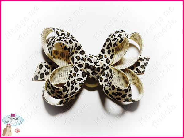Litle Bow Animal Print - Creme