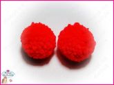 Pom Pons de Lã Laranja Vibrante
