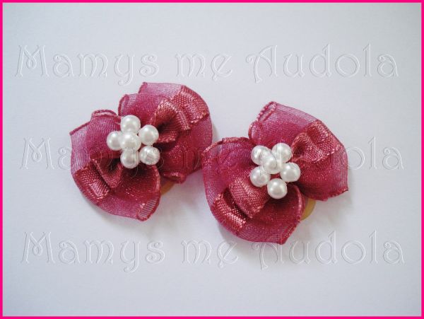 Laço Voal Rosa Antigo