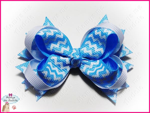 Laço Boutique Chevron Azul