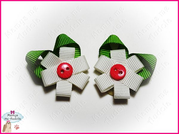 Flor Gorgurão Perola