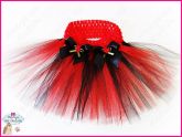 Saia de Tule Vermelho & Preto