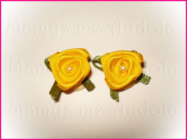 Flor Cetim Amarela