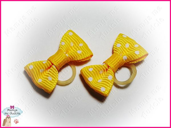 Mini Lacinhos Amarelo Poá