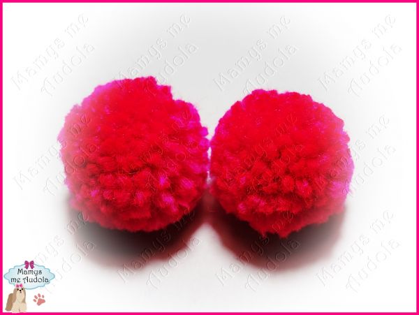 Pom Pons de Lã Rosa Vibrante