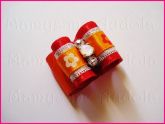 Resinado Duplo Laranja c/Floral