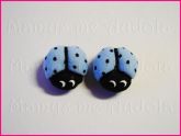 Joaninhas Azul Celeste/Preto