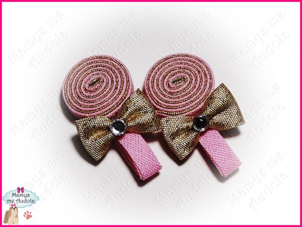 *Novo!! Lollipop Rosa/Dourado