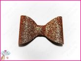Laço de Tecido com Glitter Simples Gold - G