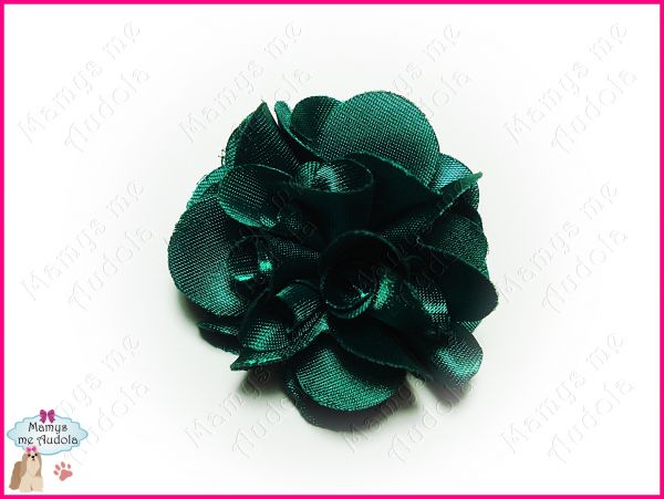 Flor de Cetim Verde