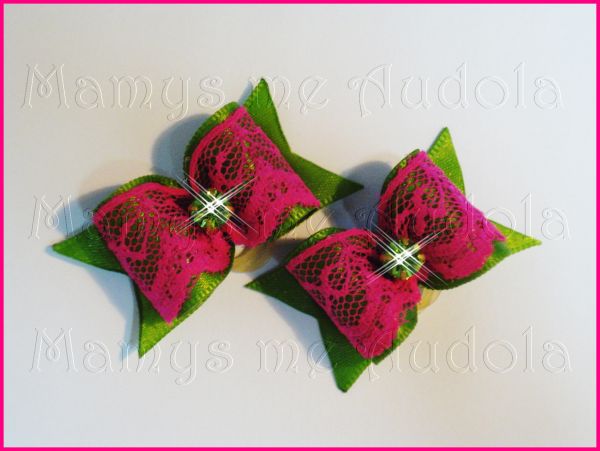 Resinado Renda Fluor Pink/Verde