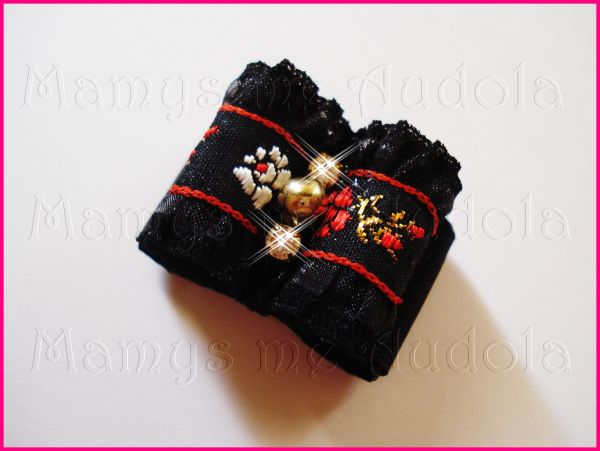 Resinado Duplo Fru Fru Preto c/Grega