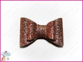 Laço de Tecido com Glitter Duplo Gold - M