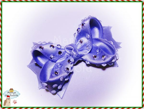 *Novo!! Laço Boutique Prata com Strass