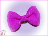 *Novo!! Laço Double com Pérolas - Rosa